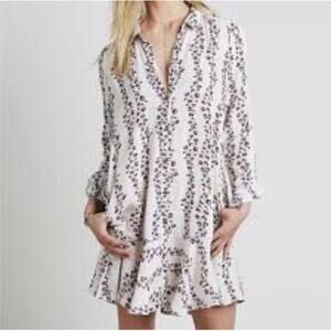 Free People, Women's Floral Shirt Dress, Pale Blush/Multi, Size XS
